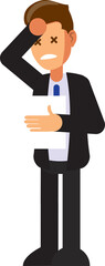 Businessman character In the office set  ,Vector illustration 