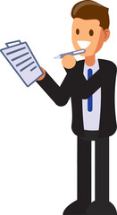 Businessman character In the office set  ,Vector illustration 