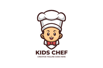 Kids Chef Cartoon Mascot Logo Character