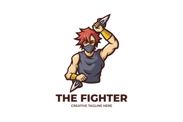 Ninja Japanese Warrior Esport Logo Team