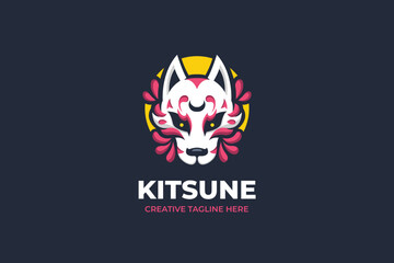 Kitsune E-sport Gaming Logo Illustration