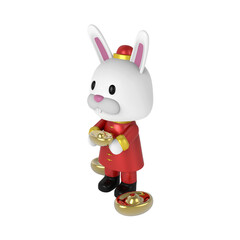 CHINESE NEW RABBIT YEAR 3D RENDER
