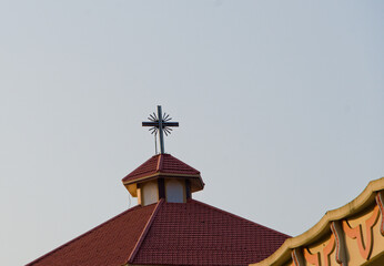 20.10.2022, Raiganj, West Bengal, India. top view of Saint joseph Cathedral church situated