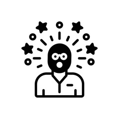 Black solid icon for amazing