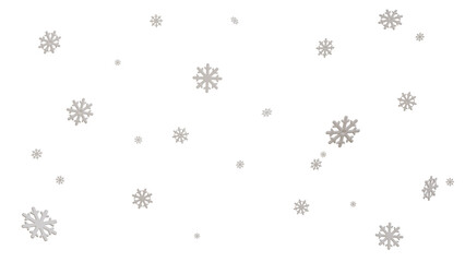 3D Rendering snowflake falling