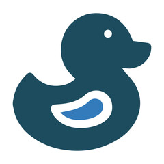 Duck, toy, bath icon