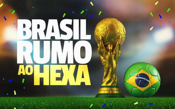 TA&Ccedil;A COPA DO MUNDO BRASIL FUTEBOL 3D RENDER