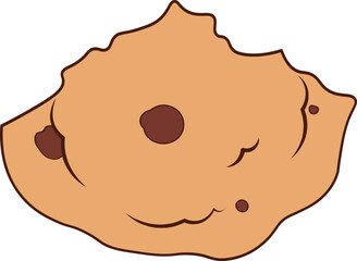 Cartoon cake delicious dessert, cake and chocolate slices, vector