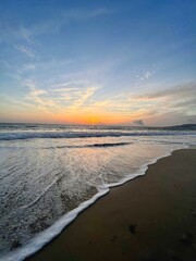 sunset on the beach