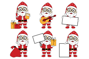 cute santa cartoon illustration graphic