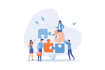 Employee engagement improve involvement or encourage employee success together, increase value and workplace motivation concept, flat vector modern illustration