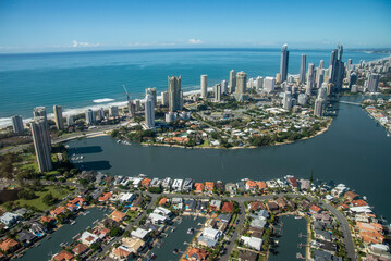 Fototapeta na wymiar Panoramic view of Gold Coast Australia