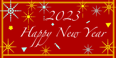 Naklejka premium 2023 New Year's card background design