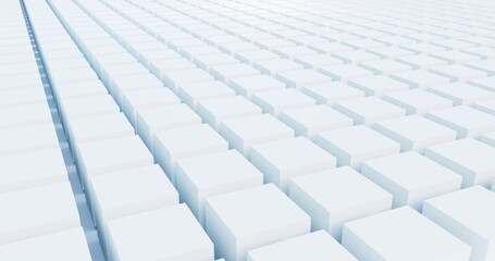 無数に並んだ白い箱 シンプル 無機質 クローン
