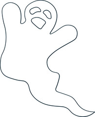 halloween line art icons and characters