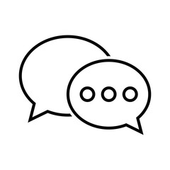Chat bubbles icon vector graphic illustration