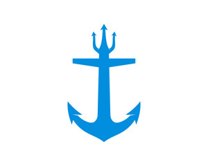 Anchor with trident on top