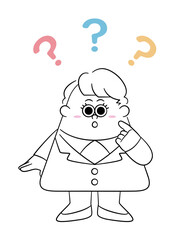 疑問に思うビジネスウーマン