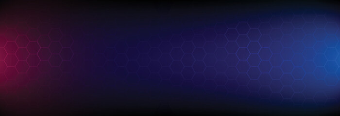 Blue technology hexagon pattern background.vector