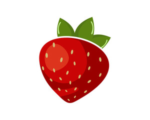 A mini red strawberry fruit