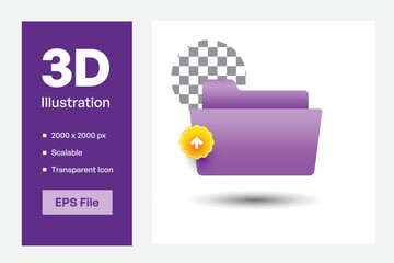 flat icon upload folder two tone color