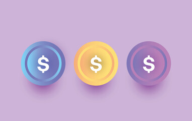 3D Coins Icons