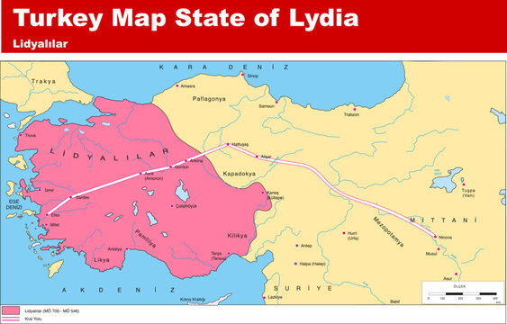  Turkey Map State of Lydia