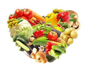 Fruits and vegetables isolated