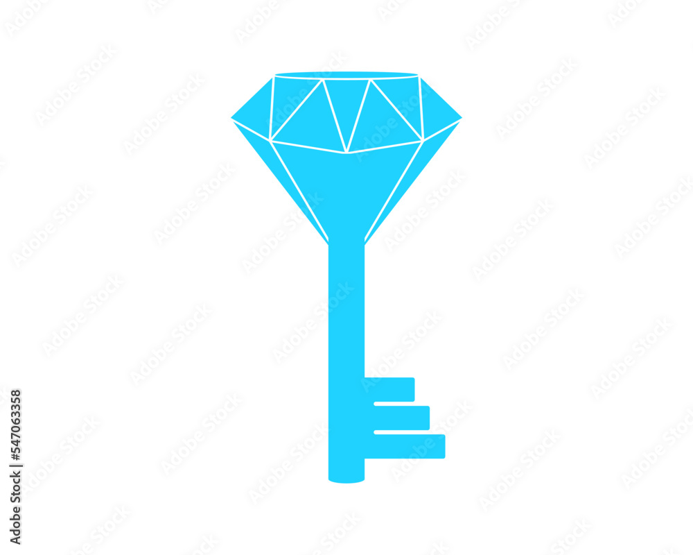 Canvas Prints key with diamond shape on it