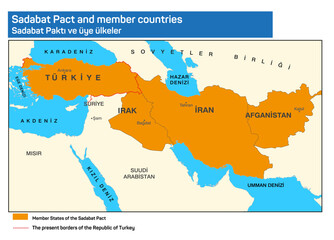 The Sadabat Pact and its member states (8 July 1937)