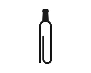 Paper clip with bottle shape