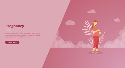 pregnancy concept for website landing homepage template banner or slide presentation cover