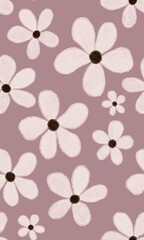 Dusty rose quilted flower pattern