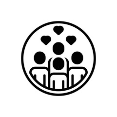 Black solid icon for inclusion