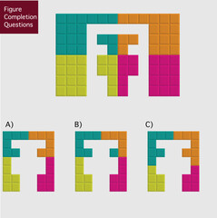 Mind game, Brain questions - IQ TEST, Visual intelligence questions, Find the missing part.