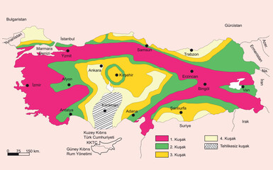 Turkey Economic Geography map - Turkey seismic map