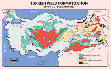 Obraz premium Turkey Economic Geography map