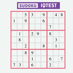 Sudoku puzzles, medium difficulty intelligence questions