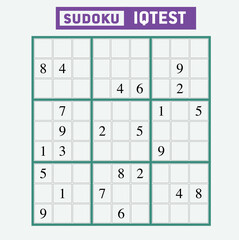 Sudoku puzzles, medium difficulty intelligence questions