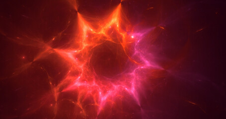 Naklejka premium 3D rendering abstract fractal light background