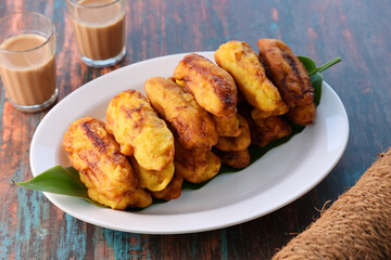 Banana fry, Pazham Pori traditional Kerala snack famous breakfast or tea snacks of India.
