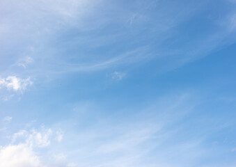 White clouds on the blue sky