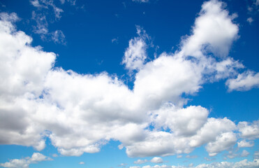 White clouds on the blue sky