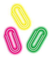 Paper Clip Neon Colorful