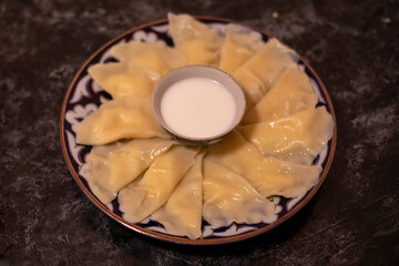 Ravioli with eggs is favorite dish in Khorezm.