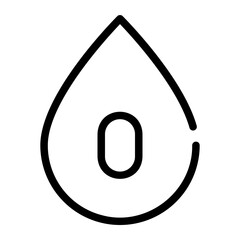 blood type o line icon