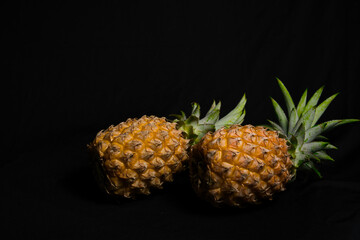 Pineapple on Black background More fruits and berries: