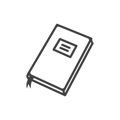Book icon isolated flat design vector illustration.