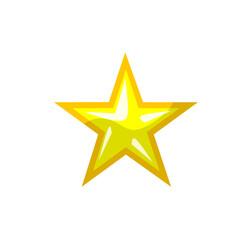 Obraz premium golden star isolated on white
