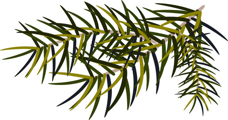 3D pine leaves